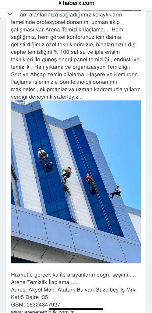 arena temizlik haberler
